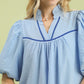 EYELET SKY MIX DRESS