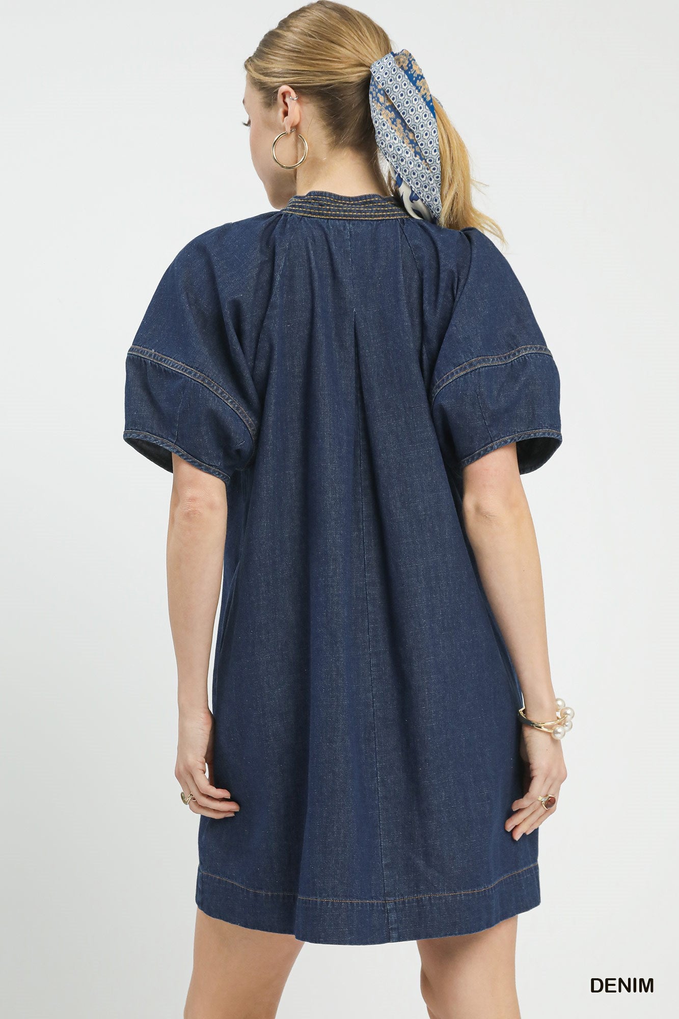 THREAD DENIM DRESS