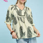 PAISLEY V-NECK TOP
