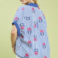 BOHO EMB BLUE TOP