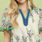 PAISLEY FLUTTER GREEN/BLUE DRESS