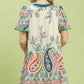 PAISLEY FLUTTER GREEN/BLUE DRESS