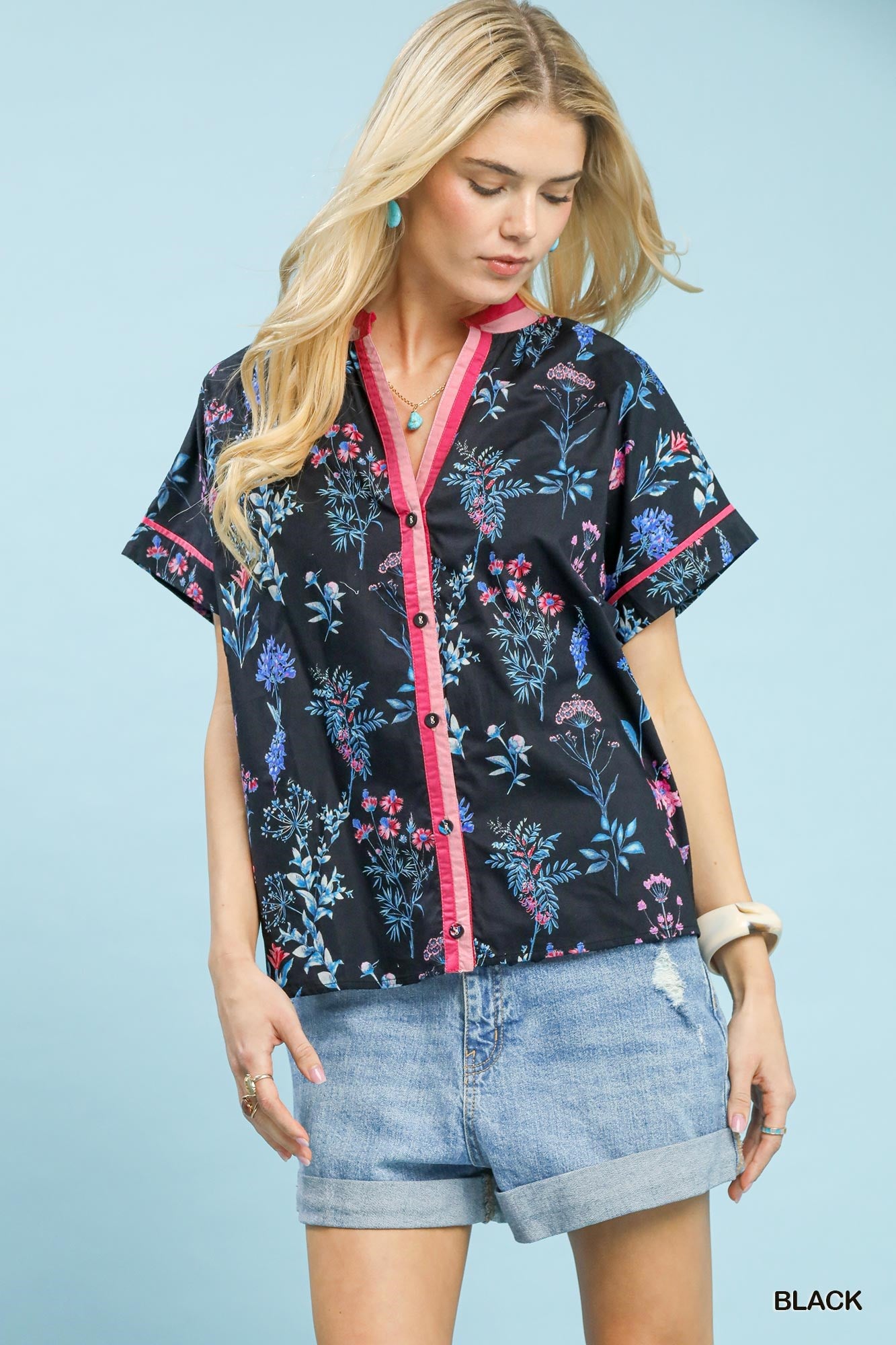 FLORAL GARDEN BLACK TOP