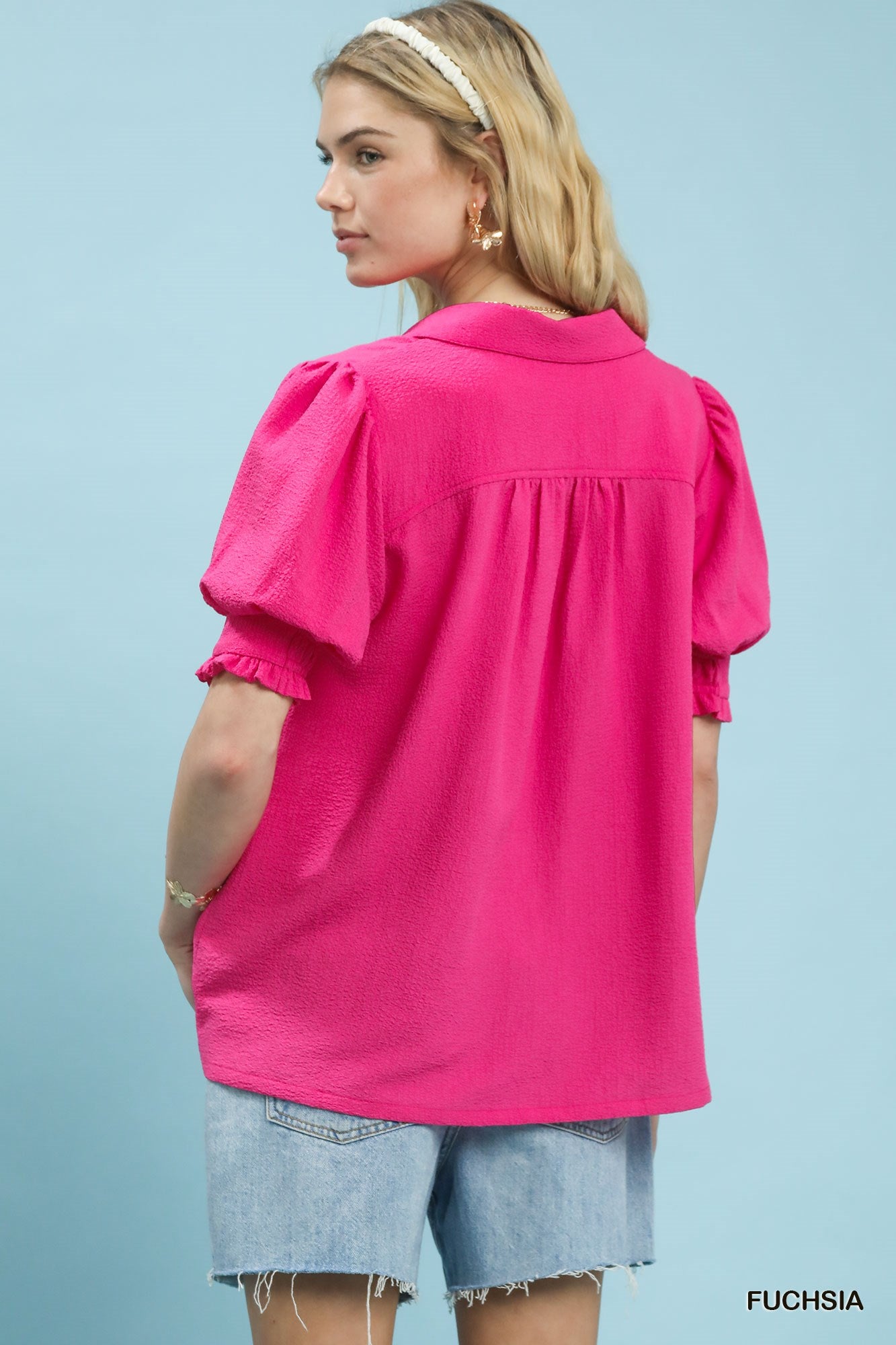 COLLAR FUCHSIA TOP