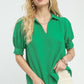 COLLAR FUCHSIA GREEN TOP