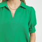 COLLAR FUCHSIA GREEN TOP