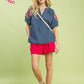 BOHO EMB DENIM TOP