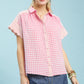 MIXED GINGHAM PEONY TOP