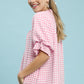 GINGHAM CHECK PEONY TOP