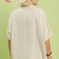 EMBROIDERED SS CREAM TOP