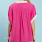 CONTRAST PINK TOP