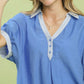 CONTRAST BLUE TOP