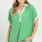 CONTRAST SAGE MINT TOP