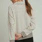 POLKA-DOT CREAM.BLACK ZIP TOP