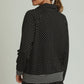 POLKA-DOT BLACK/CREAM ZIP TOP