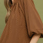 V-NECK CAPPUCCINO STRIPE TOP