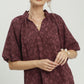 TEXTURED MAROON TOP