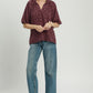 TEXTURED MAROON TOP