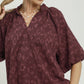 TEXTURED MAROON TOP