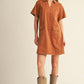CAMEL FALL POCKET DRESS