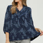FLORAL NAVY BABYDOLL TOP