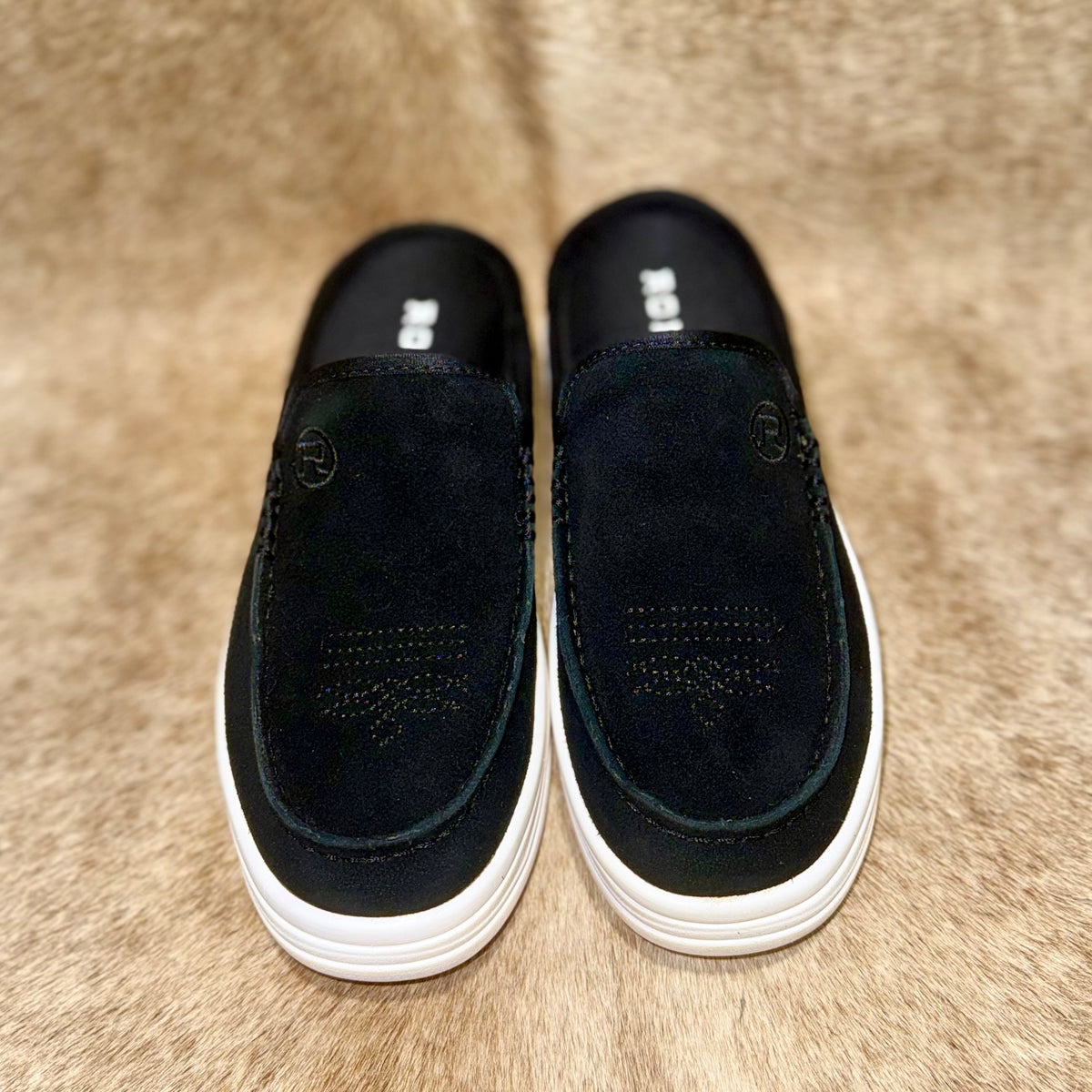 ROPER SUEDE BLK MULE
