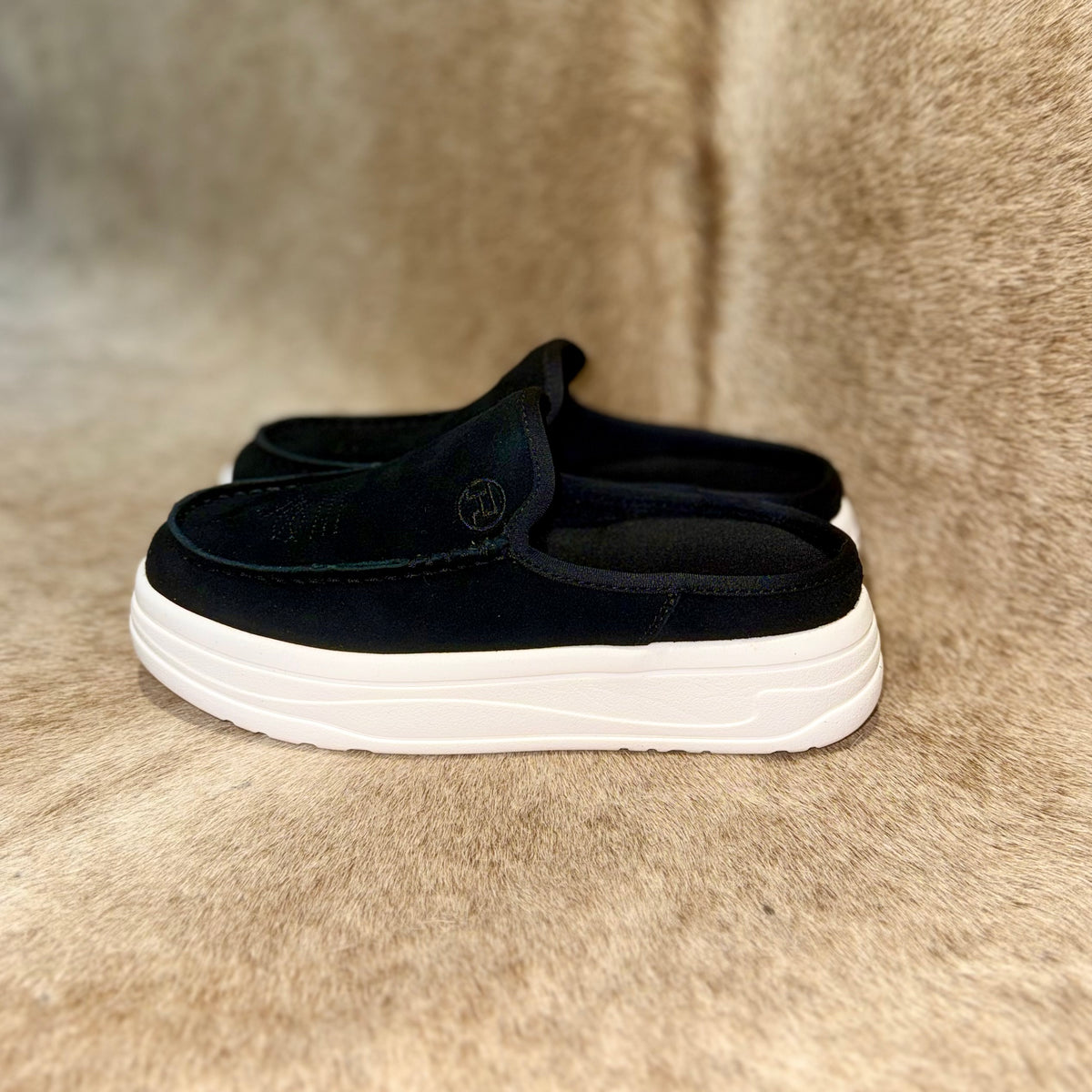 ROPER SUEDE BLK MULE