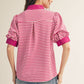 MAGENTA PUFF SLEEVE TOP