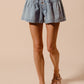 FLARED DRAWSTRING SHORTS