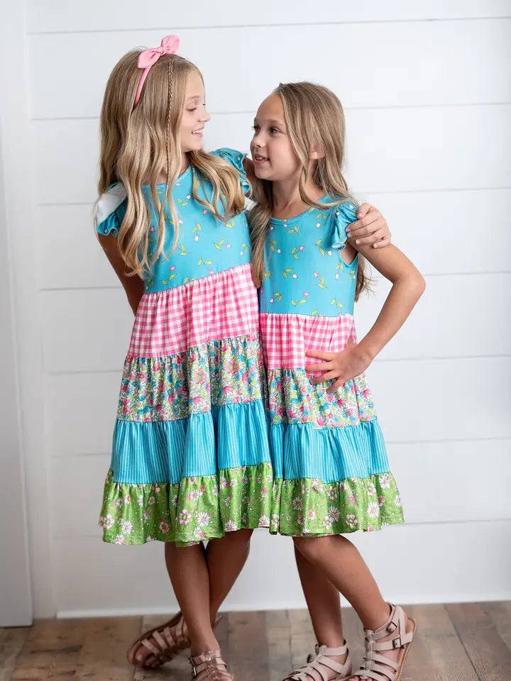 TWIRL FLORAL GIRLS DRESS