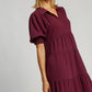 Collared Tier Plum Dress