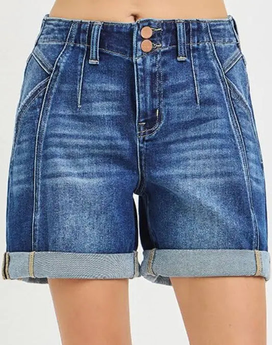HI-RISE SEAM ROLL SHORTS