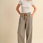 WASHED FALL WIDE LEG CHARCOAL JEANS