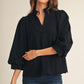 SCALLOP HEM BLACK TOP