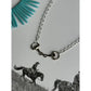 SILVER SNAFFLE BIT NECKLACE