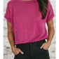 PINK TEXTURED SS TOP
