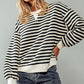 MEADOW BLACK STRIPED SWEATER