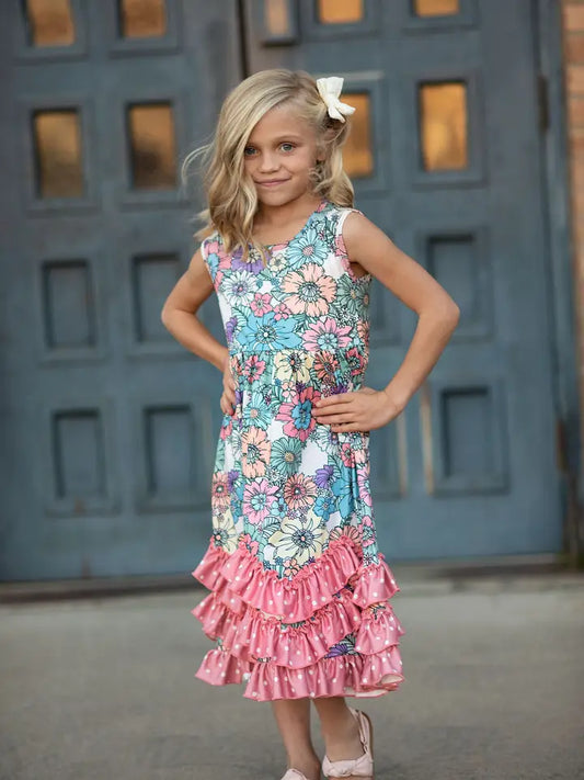 3 RUFFFLE DRESS
