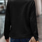 COLLAR ZIP BLK SWEATSHIRT