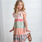 CHECKER TIERED GIRLS DRESS