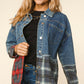 Enzyme Denim Plaid Shacket