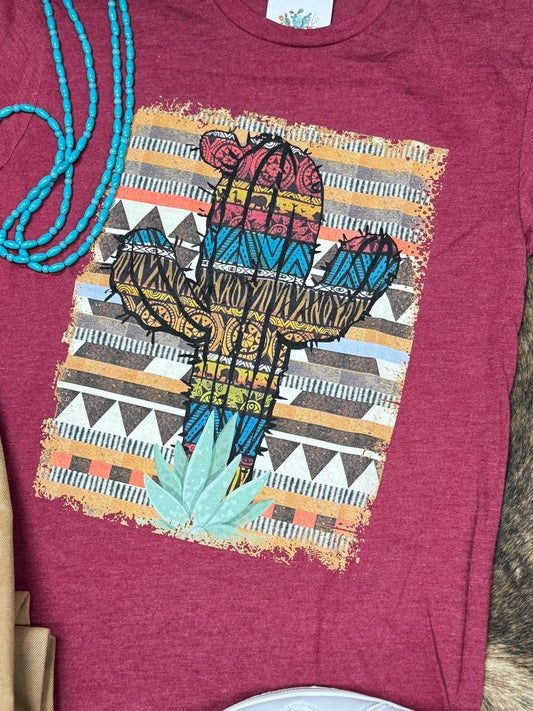 Aztec Cactus Block Tee