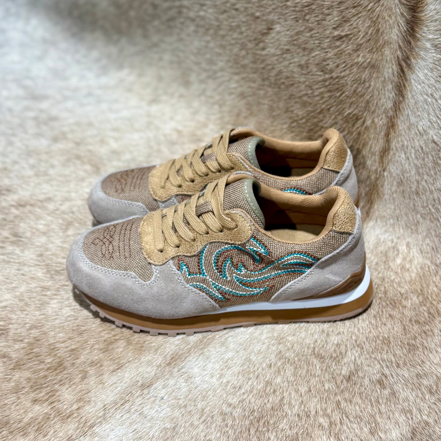 ROPER COW-SUEDE WESTERN STITCH SNEAKER
