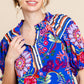 Fiesta Print Button-Up Top