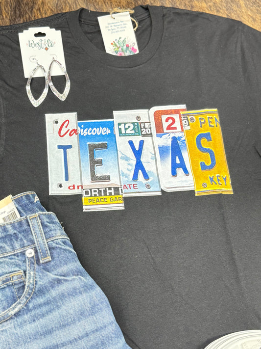 TX License Plate Tee