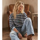 STRIPED NAVY MIX TOP