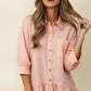 BABYDOLL PEPLUM PINK TOP