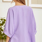 V-Neck Lavender 3/4 Slv Top