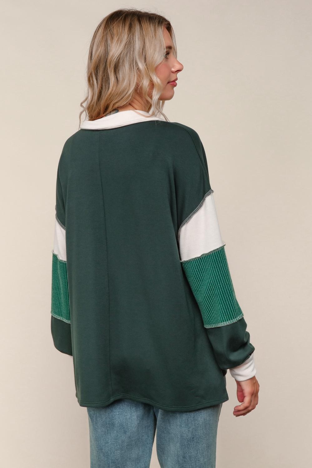 COLOR BLOCK GREEN LS