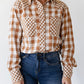 GINGHAM MIXED TAN LS